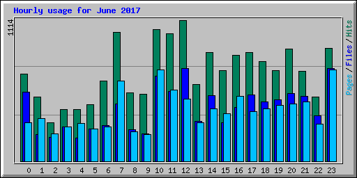 Hourly usage for June 2017