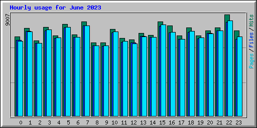 Hourly usage for June 2023