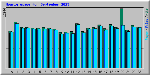 Hourly usage for September 2023