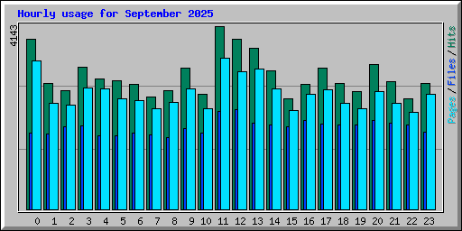 Hourly usage for September 2025