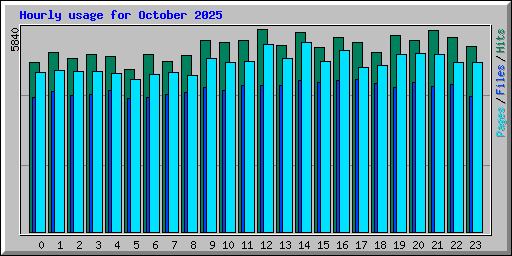 Hourly usage for October 2025