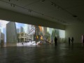 'Soft Epic,or: Savages of the Pacific West’ Nadia Hironaka , Matt Suib, installation view of 100 foot long video projection.